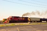 CP AC44CW Locomotive leading a train